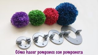 Cómo hacer pompones de lana con pomponera [upl. by Muriel]