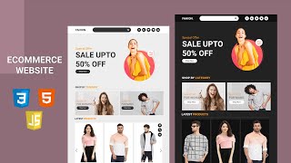 How To Make A Responsive ECommerce Fashion Website Design Using  HTML CSS JS   From Scratch [upl. by Ciapas132]