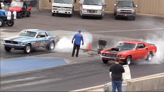 1969 Mustang vs 1967 Mustang Drag Race [upl. by Shandee]