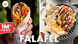 Falafel Recipe  Falafel Shawarma  Hummus  Falafel Wrap  HomeMade Tahini  Chef Sanjyot Keer [upl. by Taimi849]