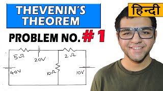 Thevenin Theorem problems in Hindi  Problem 1 [upl. by Eppillihp]