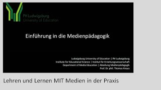 26 Einführung Medienpädagogik 7 Lehren und Lernen MIT Medien in der Praxis Nr 2 Projekt dilegSL [upl. by Orofselet]