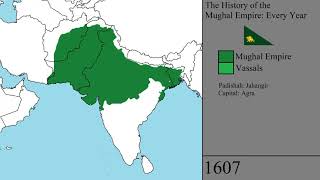 The History of the Mughal Empire Every Year [upl. by Juback201]