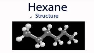 Hexane Structure C6H14 [upl. by Oralie729]