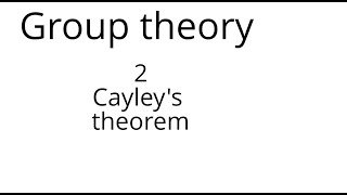 Group theory 2 Cayleys theorem [upl. by Fortune718]