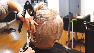 ANTI AGE HAIRCUT  RAZORED PIXIE SHAGGY CUT WITH BALAYAGE [upl. by Ociral423]