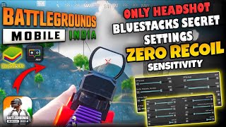 BGMI Bluestacks Hidden Sensitivity Settings  Easy Recoil Control [upl. by Dorahs249]