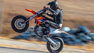 2021 KTM 450 SMR Supermoto First Ride  Review [upl. by Luamaj]