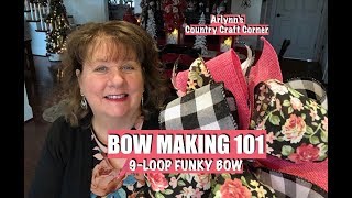 🎀 BOW MAKING 101 🎀 9Loop Funky Bow [upl. by Alilad123]