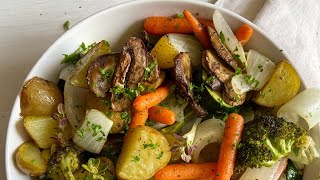 Easiest Oven Roasted Vegetables — No Mess or cleanup [upl. by Eustatius885]