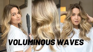 GHD RISE HAIR STYLING TUTORIAL  REVIEW  wavy voluminous hair [upl. by Accber]