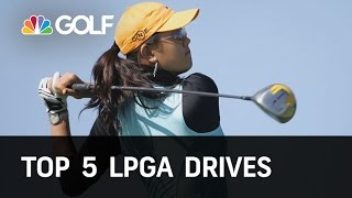 Top 5 LPGA Drives of All Time  Golf Channel [upl. by Elleinad]