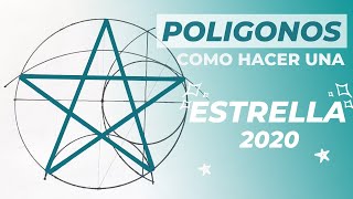 Como hacer una ESTRELLA de 5 puntas ⭐ POLÍGONO ESTRELLADO [upl. by Notsew]