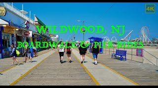 Wildwood New Jersey Boardwalk and Moreys Piers 2021 [upl. by Erine223]