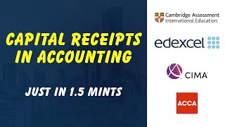 Capital Receipts in Accounting Just in 1 Mint [upl. by Wadesworth]