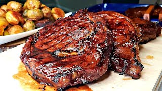 Grilled Glazed Ribeye Steak Steak Marinade  Simply Mamá Cooks [upl. by Crutcher]