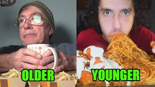 OLD vs YOUNG mukbangers [upl. by Telford944]