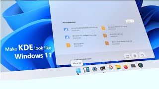 Make KDE look like Windows 11 [upl. by Notlehs]