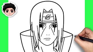 How To Draw Itachi Uchiha  Naruto  Easy Tutorial [upl. by Anilev826]