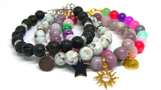 Como hacer una Pulsera con piedras Semipreciosas  Tutorial Completo [upl. by Garvey]