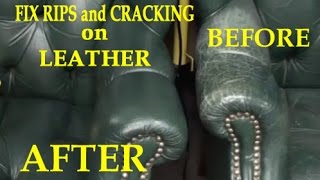 Fix Rips and Cracking on a Leather Chair [upl. by Ahseim]