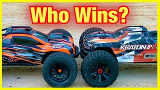 Traxxas XRT vs ARRMA KRATON 8s Who Wins [upl. by Adnoyek]