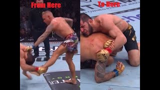 How Islam Makhachev Choked Dustin Poirier Out [upl. by Cyprus201]