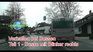 Verhalten bei Bussen Teil 1  Bus mit Blinker an d Haltestelle Fahrstunde Prüfungsfahrt [upl. by Ferguson593]