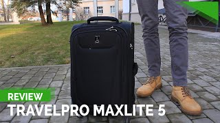 Travelpro Maxlite 5 CarryOn Review  Affordable Lightweight Spinner Luggage for Frequent Travelers [upl. by Eyatnod259]