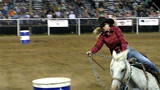 Barrel Racing  61st White Deer Rodeo 2019 [upl. by Einahpats837]