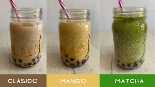 3 recetas Bubble tea  Cómo se hace té boba [upl. by Oiragelo320]