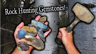 Found Beautiful Agate GEMSTONES while digging in a private quarry [upl. by Bradlee785]