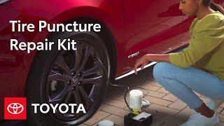 Toyota How To Tire Puncture Repair Kit  Toyota [upl. by Oringa783]