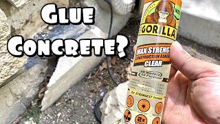 Can I Glue Concrete With Gorilla Construction Adhesive [upl. by Yeltnarb664]