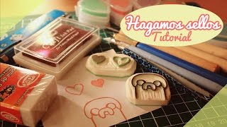 ♡ Hagamos sellos  Tutorial  DIY ♡ By Piyoasdf [upl. by Tugman]