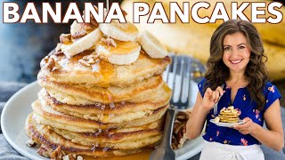 The Best BANANA PANCAKES Recipe [upl. by Asilej]