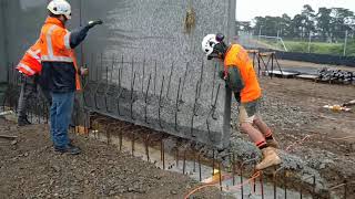 how to install precast wall panel [upl. by Ardnuahsal325]