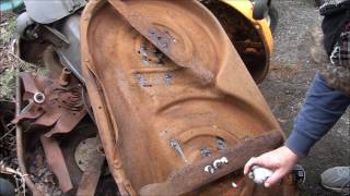 RESTORING Rebuilding Repairing an MTD Riding Lawnmower 42quot Cutting DECK [upl. by Abdel]