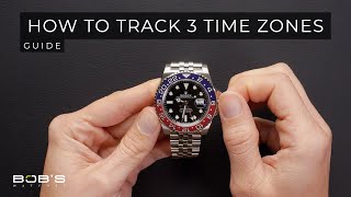 Rolex GMTMaster II Setup – How to Track 3 Time Zones  Bobs Watches [upl. by Anivlek]