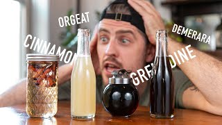 4 EASY to Make Cocktail Syrups  grenadine amp orgeat [upl. by Gurolinick]