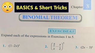 Class 11th Maths Chapter 8 Exercise 81 NCERT solutions  Binomial Theorem Basics amp short tricks [upl. by Aken]