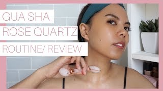 My GuaSha amp Rose Quartz Roller Routine amp Review [upl. by Northington34]