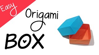 Caja de papel con tapa  Origami Fácil [upl. by Wobniar]