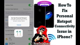 How to fix personal hotspot connectivity issue on iphone  Contact Carrier issue in IOS 11 [upl. by Sotos464]