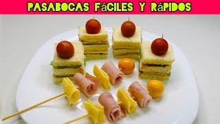 PASABOCAS FÁCILES Y ECONÓMICOS PARA FIESTAS 👌 [upl. by Roarke]