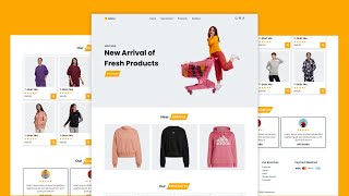 Responsive ECommerce Website Design Using HTML CSS And JavaScript [upl. by Vins]