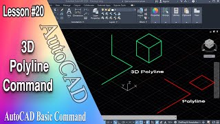 3D Polyline3Dpoly command in AutoCAD RD CAD [upl. by Nevsa]