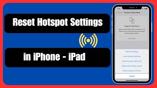 How To Reset Hotspot Settings in iPhone iOS 17 [upl. by Harelda472]