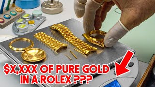 How much Gold is ACTUALLY in a quotSolid Goldquot Rolex [upl. by Lapides]