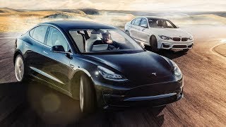 TESLA Model 3 vs BMW M3 Track Battle  Top Gear [upl. by Atsiuqal289]